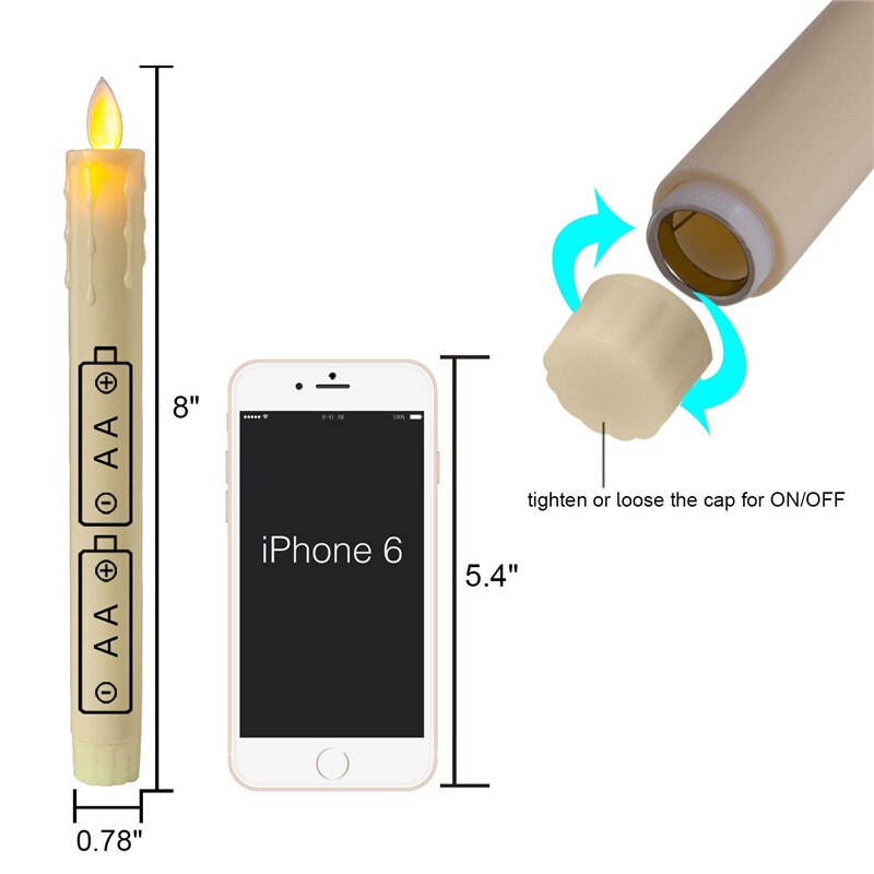 Pack of 2 Warm White Remote Led Swing Electronic Candles,Timer Battery Led Pillar Candles With Dancing Moving Flame,Base Include