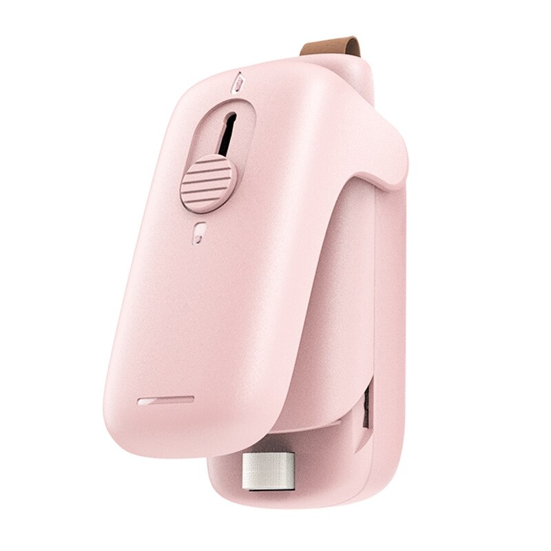 Mini Bag Sealer Hand-Held Film Sealer Mini Film Sealer Tassen: Pink