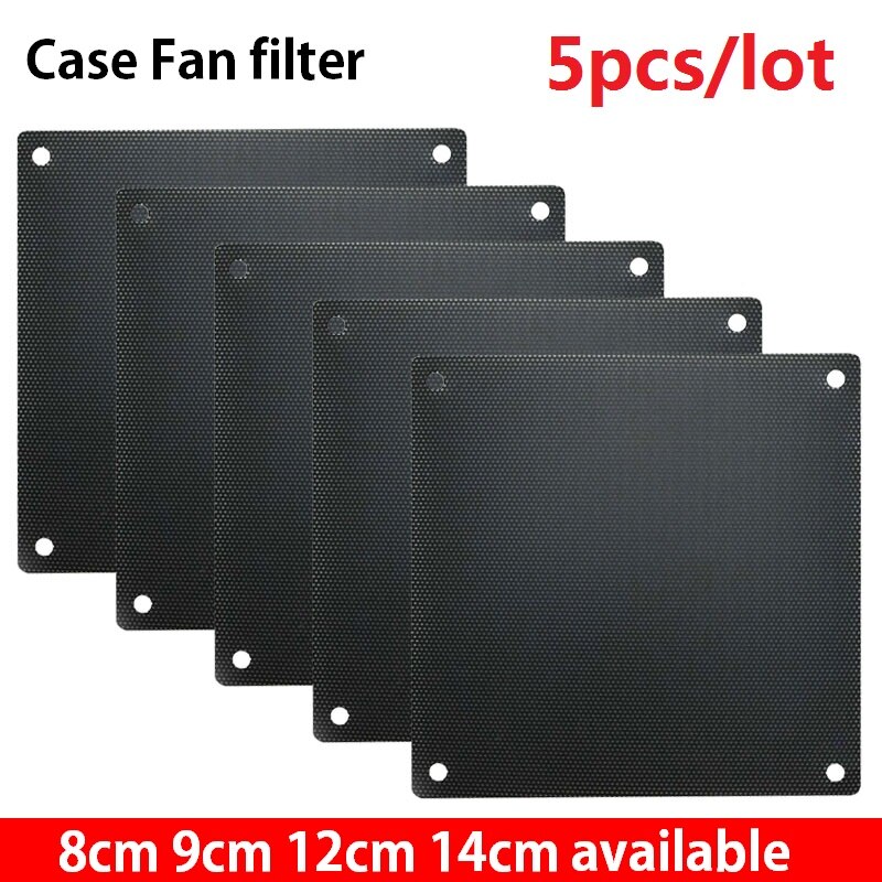 5Pcs 8Cm 9Cm 12Cm 14Cm Pc Mesh Pvc Computer Case Fan Chassis Fan Stoffilter stofdicht Speaker Roosters Bescherming Cover