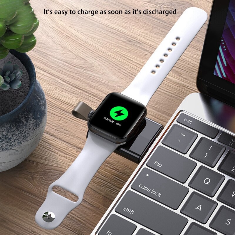 Draadloze Horloge Lader, Usb Direct Charge Anti-Interferentie Inductie Oplader Voor Apple Horloge