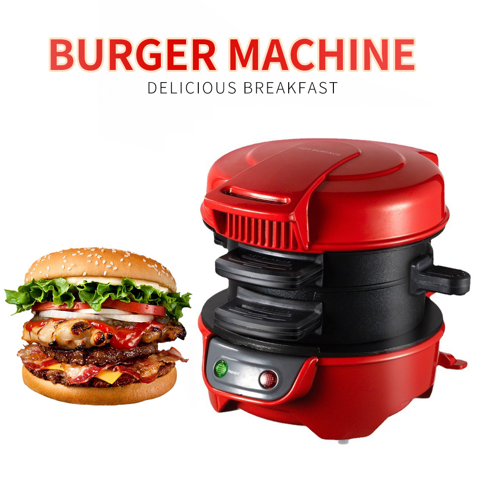 220V/110V Elektrische Burger Sandwich Maker Maschine 600W Hamburg Sandwich Maker Mit Eierkocher Ring Maschine Brot waffel Maschine