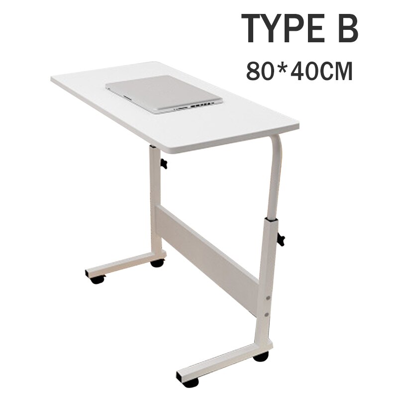 Laptop Cart Rolling Desk Mobile Stand Portable Caster Cart Bed Side Overbed Table Workstation Computer Desk with Lockable Caster: B