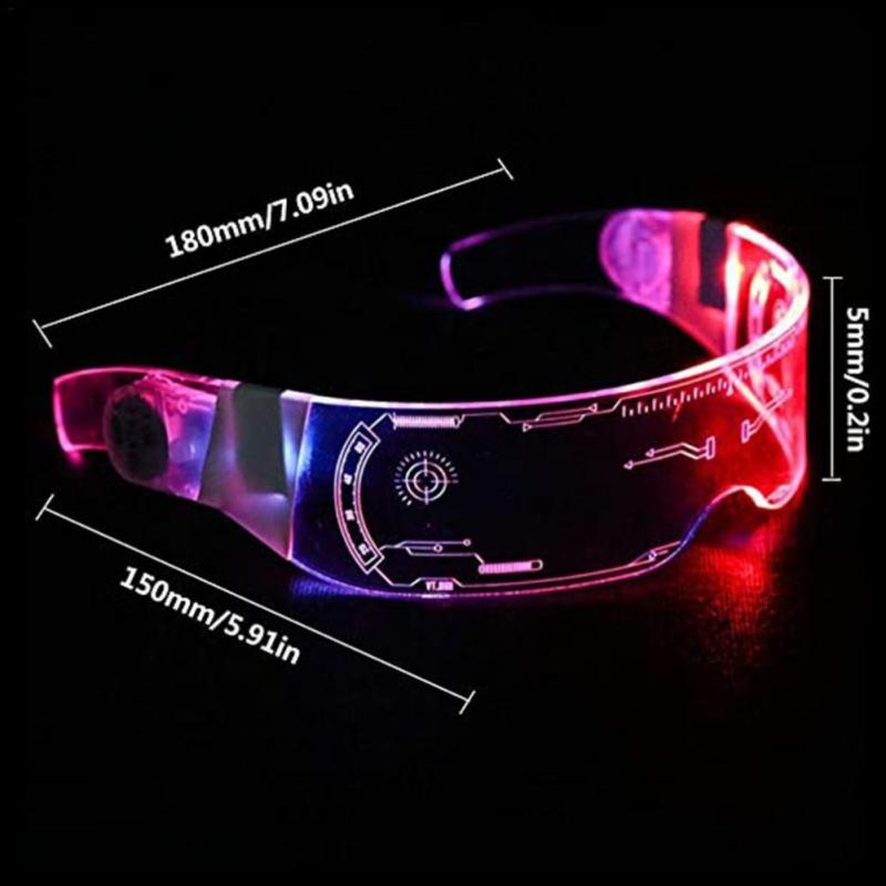 Colorful Luminous Glasses LED Glasses EL Wire Neon Party Light Up Glasses Rave Costume Party Decor DJ Sun Glasses Halloween