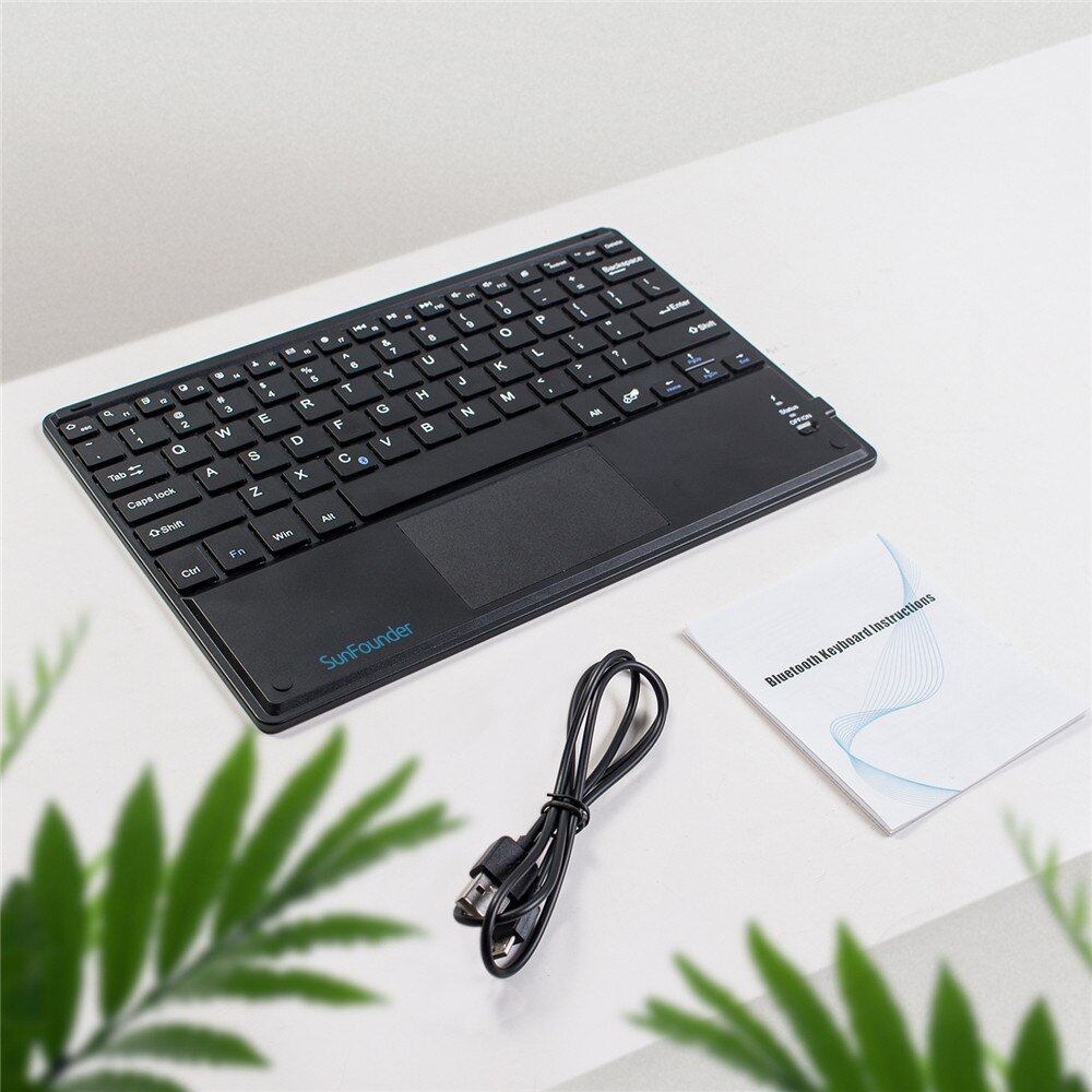 SunFounder 10,1 ''Ultra delgado teclado inalámbrico Bluetooth para Raspberry Pi 3B + 3B 2 Modelo B & B 1 con TouchPad para Windows Android