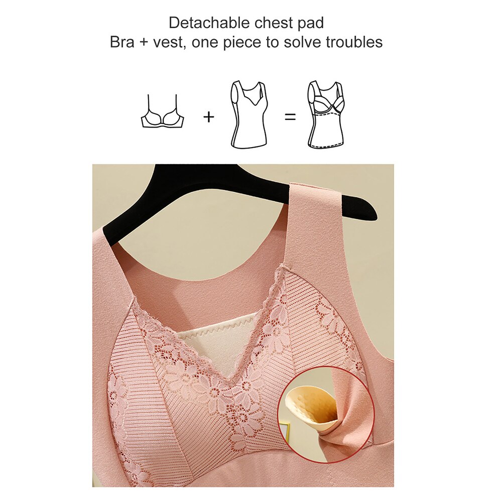 Frauen Winter warm Plus Samt Panzer oben sexy V-ausschnitt Spitze Ernte Spitzen Leibchen Dicke Weibliche oben Mit gepolstert Seide Patch caraco femme
