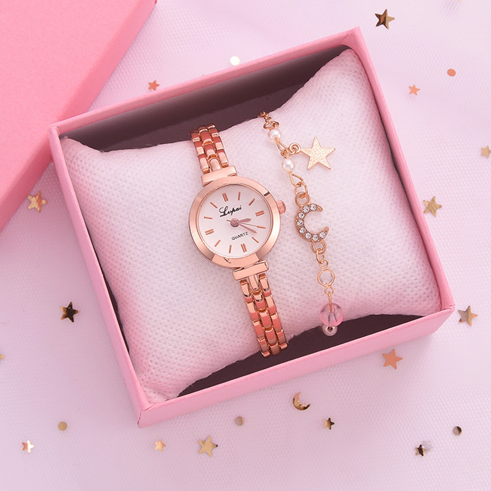 Mode Kleine Prachtige Europese Stijl Schoonheid Leisure Armband Horloge Pak Kleur Armband Voor Vrouwen Horloges Voor Lady Klok