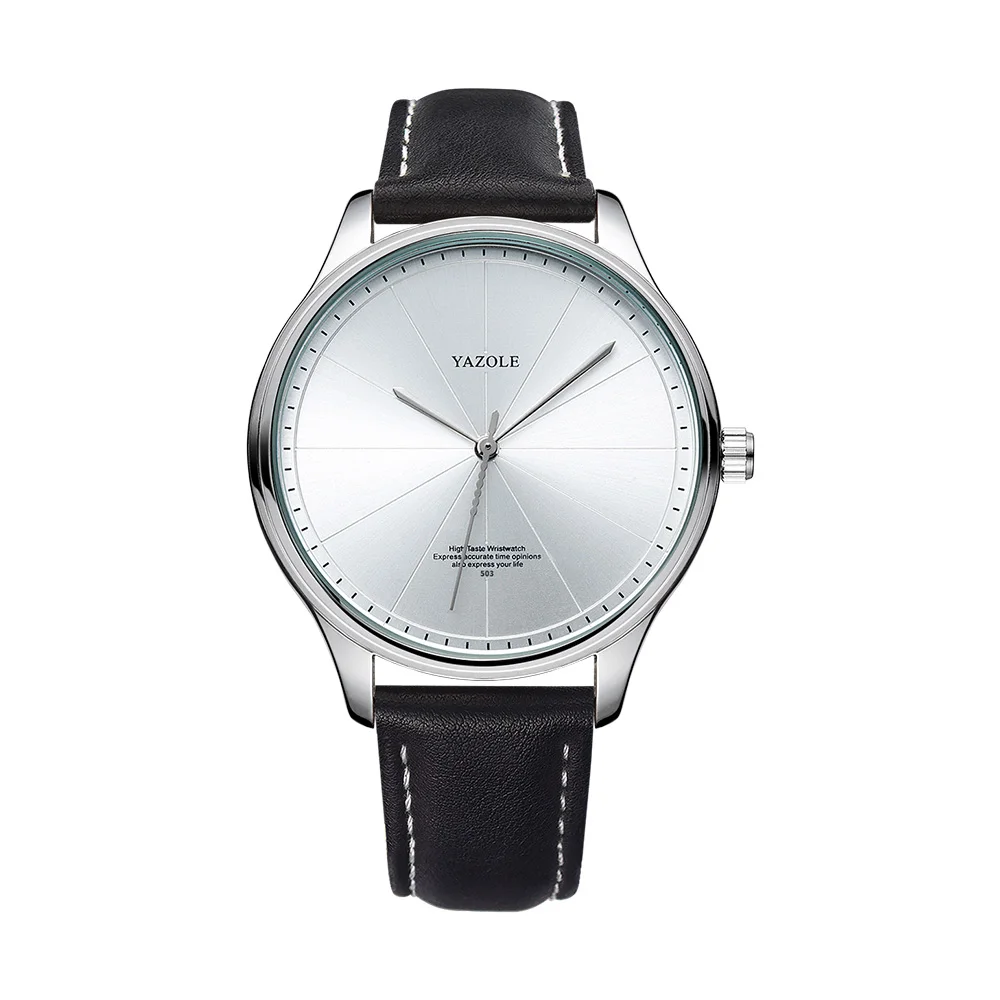 2025 heren quartz horloges casual mode zakelijke stijl polshorloge heren zwart bruin lederen band horloge Orologio Da Uomo: WHITE