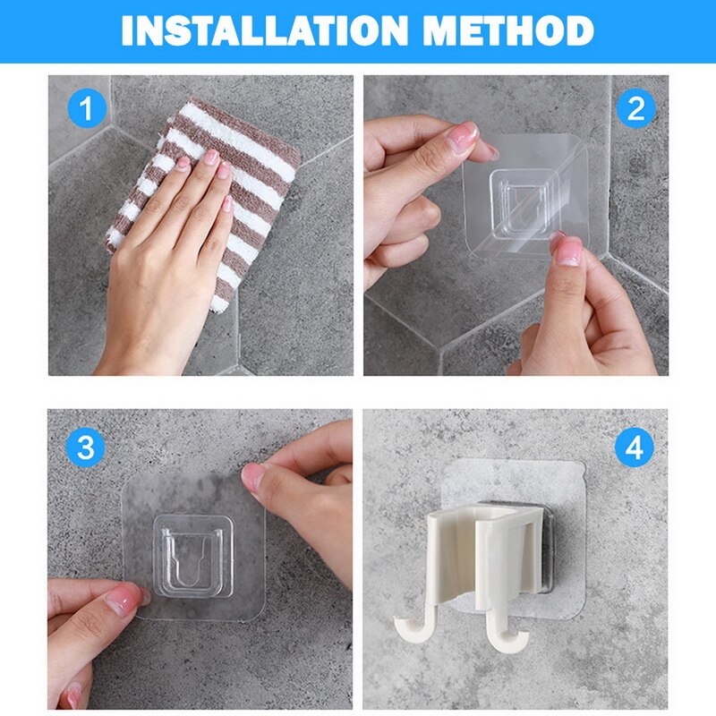 1Pcs Portable Shower Head Shelf Shower Head Rack Self Adhesive Plastic No Punch Shower Sprinkler Holder Bathroom Accessories