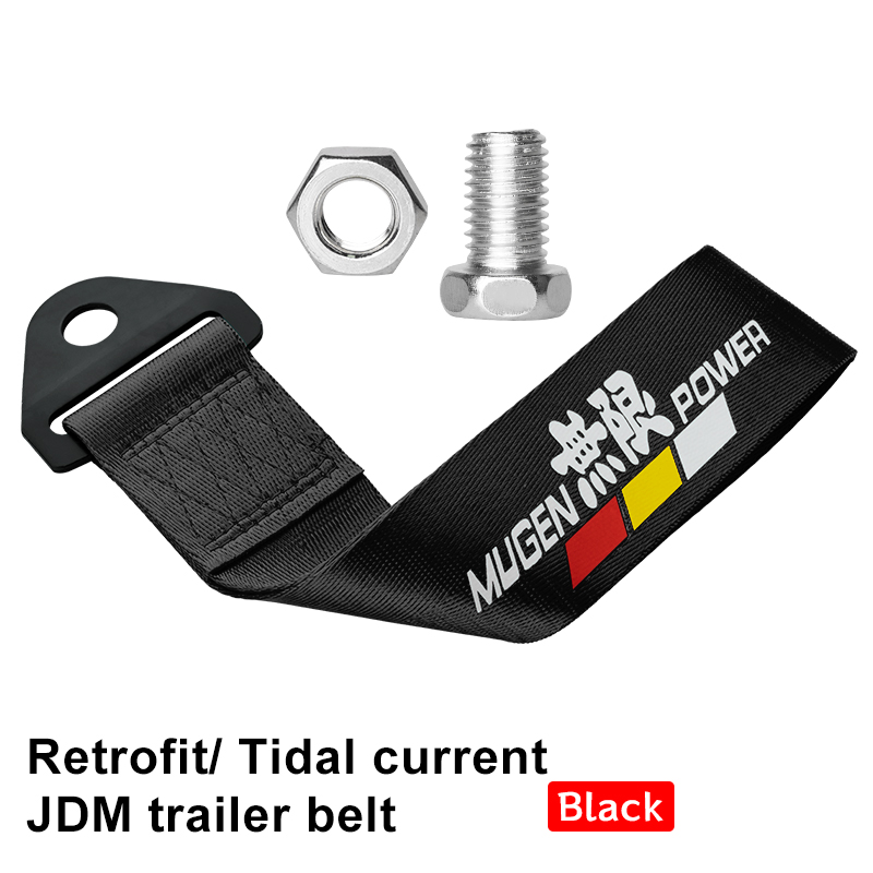 Nuovo stile JDM Racing Ropes Hook traino High Srtengh Nylon Car Bumper Rope gancio di traino universale HKS Tow Rope Strap Car decorativo: Champagne