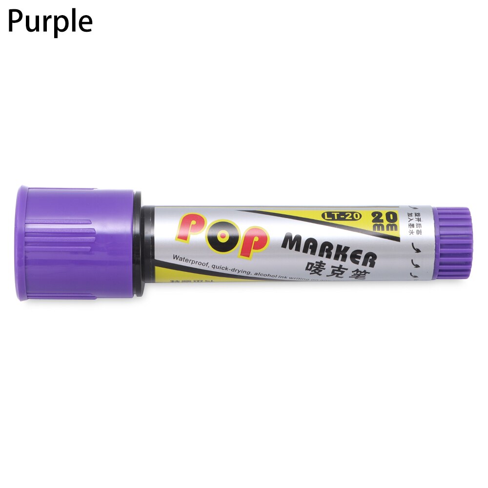 20mm POP impermeabile vernice pennarello permanente schizzi pennarelli Graffiti ricaricabile per disegnare Poster arte speciale ufficio: purple