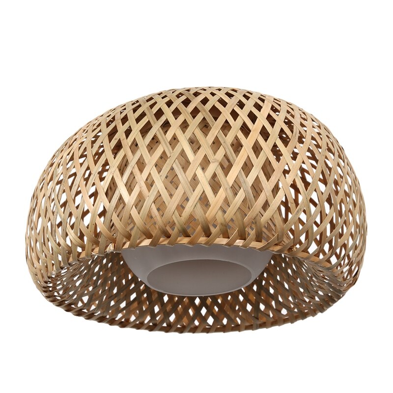 AUCF E27 Pendant Lamp Retro Hanging Lights Natural Bamboo Pendant Light