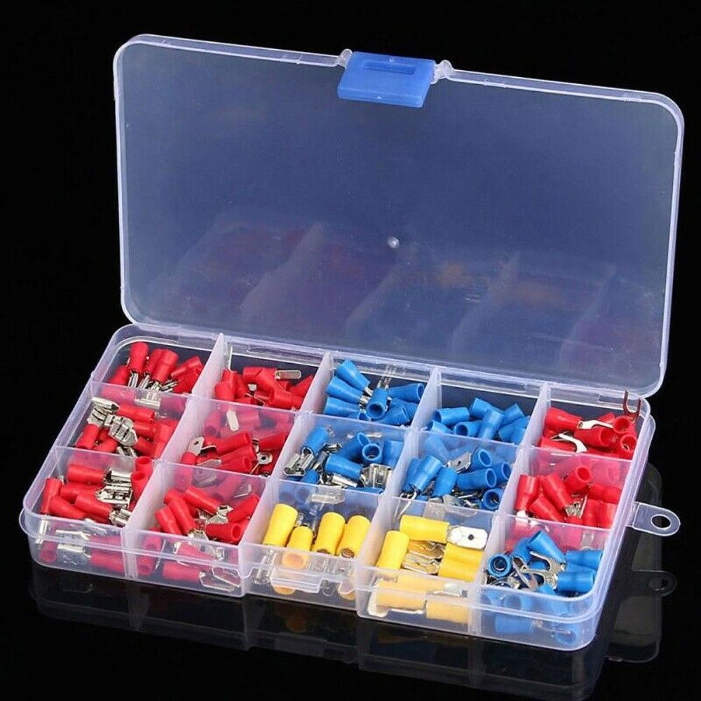 280Pcs Crimp Spade Male Female Terminal Assorted Kit Ring Fork Insulated Electrical Cable Wire Connector Set