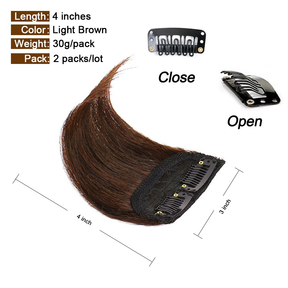 Mini Clip In Hair Pieces Clip In Hair Extensions For Short Hair Add Top/Side Volume Natural Hair Top Side Cover Hairpiece