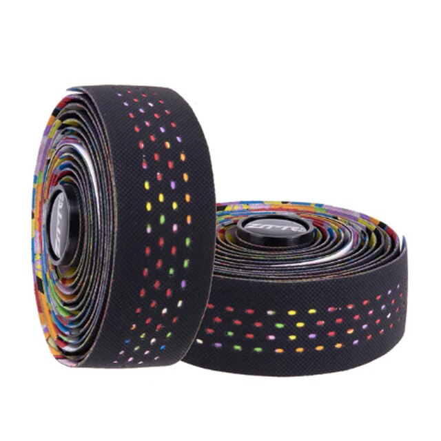 ZTTO-Cinta adhesiva antivibración, de , para Barra de bicicleta de carretera, EVA PU, con revestimiento colorido y 2 tapones: COLORFUL