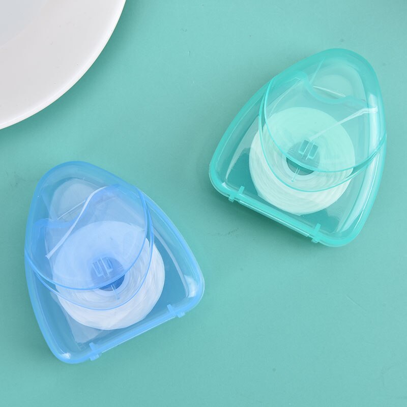 1 Doos 50M Tanden Bleken Mondhygiëne Tanden Reinigen Wax Muntsmaak Tandheelkundige Floss Spool Tandenstoker Tanden Bleken Set