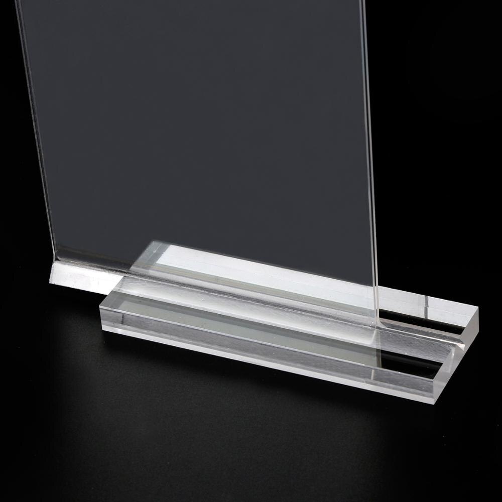 1pc A4 21x29.7cm Pull-out Acrylic Card Holders Transparent Product price display holder Table Ordering List Price List holder