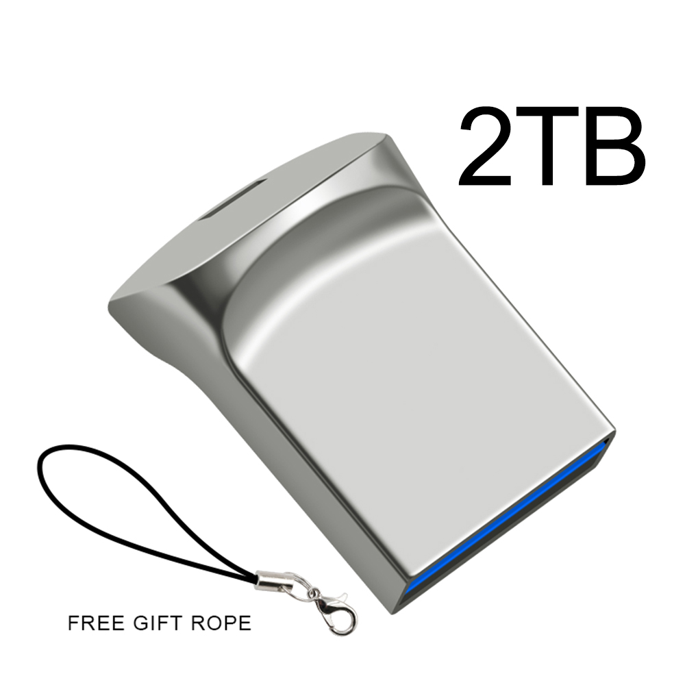 Mini USB 3.0 Flash Drive 2TB USB Flash Pendrive 1TB 512GB 128GB Metal USB Opslagstick USB Pen Drive voor Computer Opslagapparaten: hemelsblauw