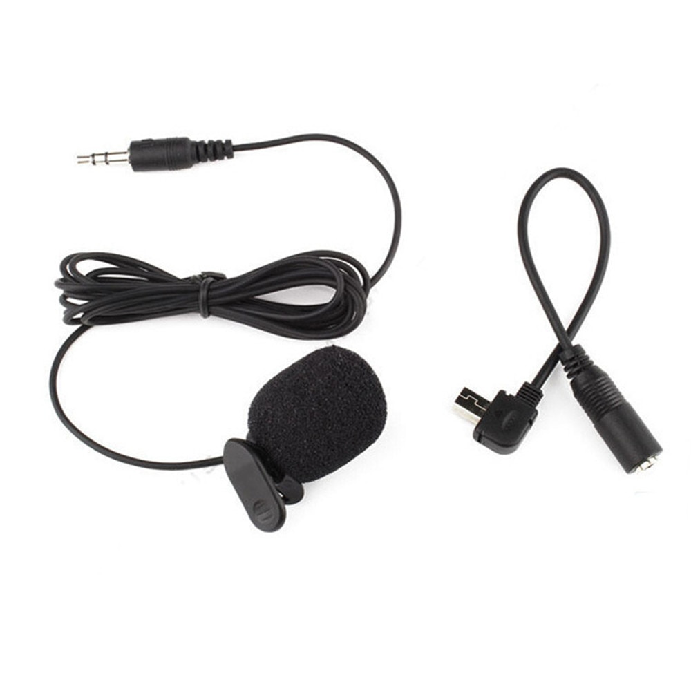 Stereomikrofon med 3.5mm mikrofon adapter klip ekstern mikrofon til gopro hero 3/3+/4 action kamera tilbehør
