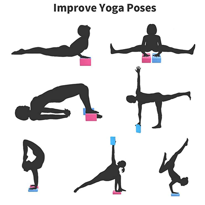 Høj tæthed eva yoga blok farverige skum blok pilates mursten fitness øvelse strækker sundhedstræning til gym kropsformning