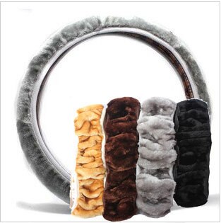 Universele zachte pluche auto stuurhoes interieur accessoires stuurhoes autostyling 37-38cm diameters