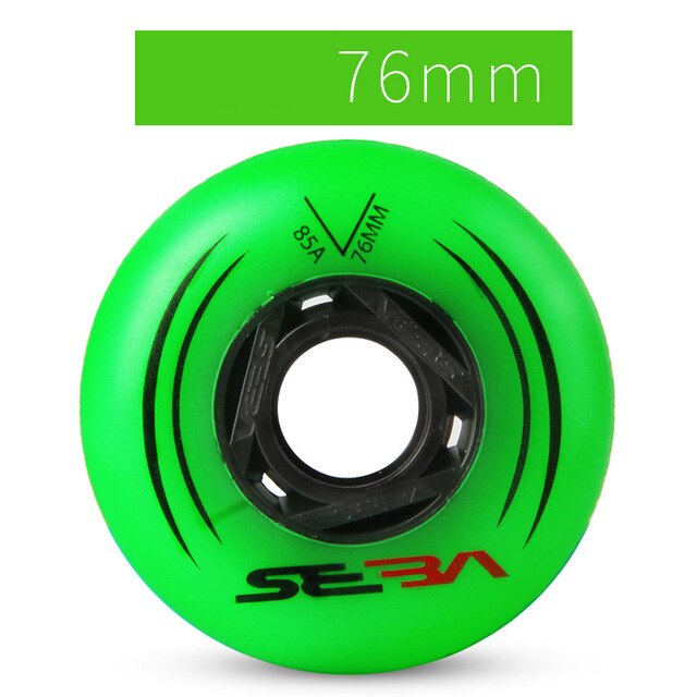100%  originale seba inline skate hjul 85a til slalom og 90a til glidende rulleskøjtehjul 72 76 80mm 8 stk/sæt patines dæk: Grøn 76mm 85a
