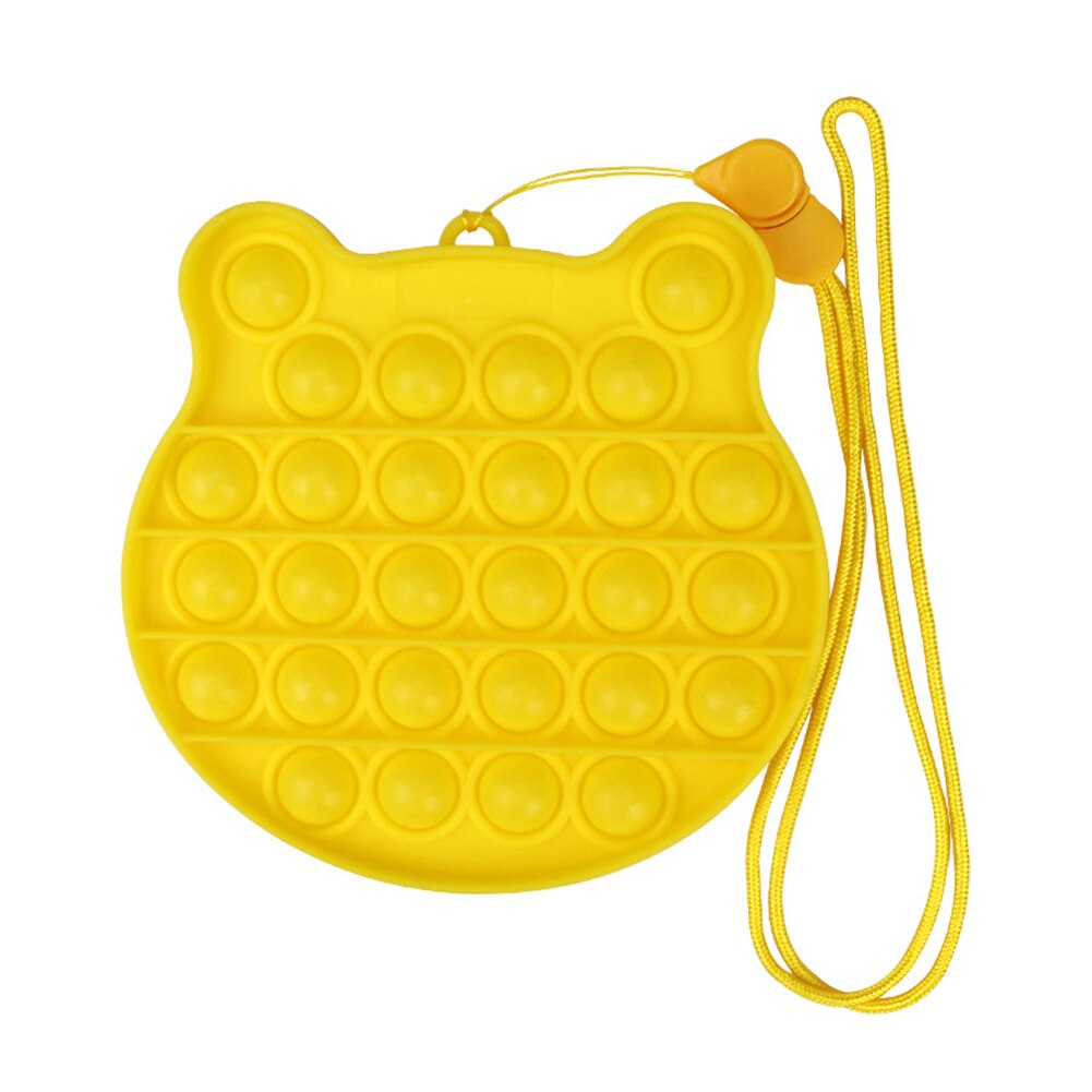 Children Fun Pressure Reduction Toy Autism Special Needs Push Pop Bubble Silicone Stress Reliever Sensory Fidget Toy: N
