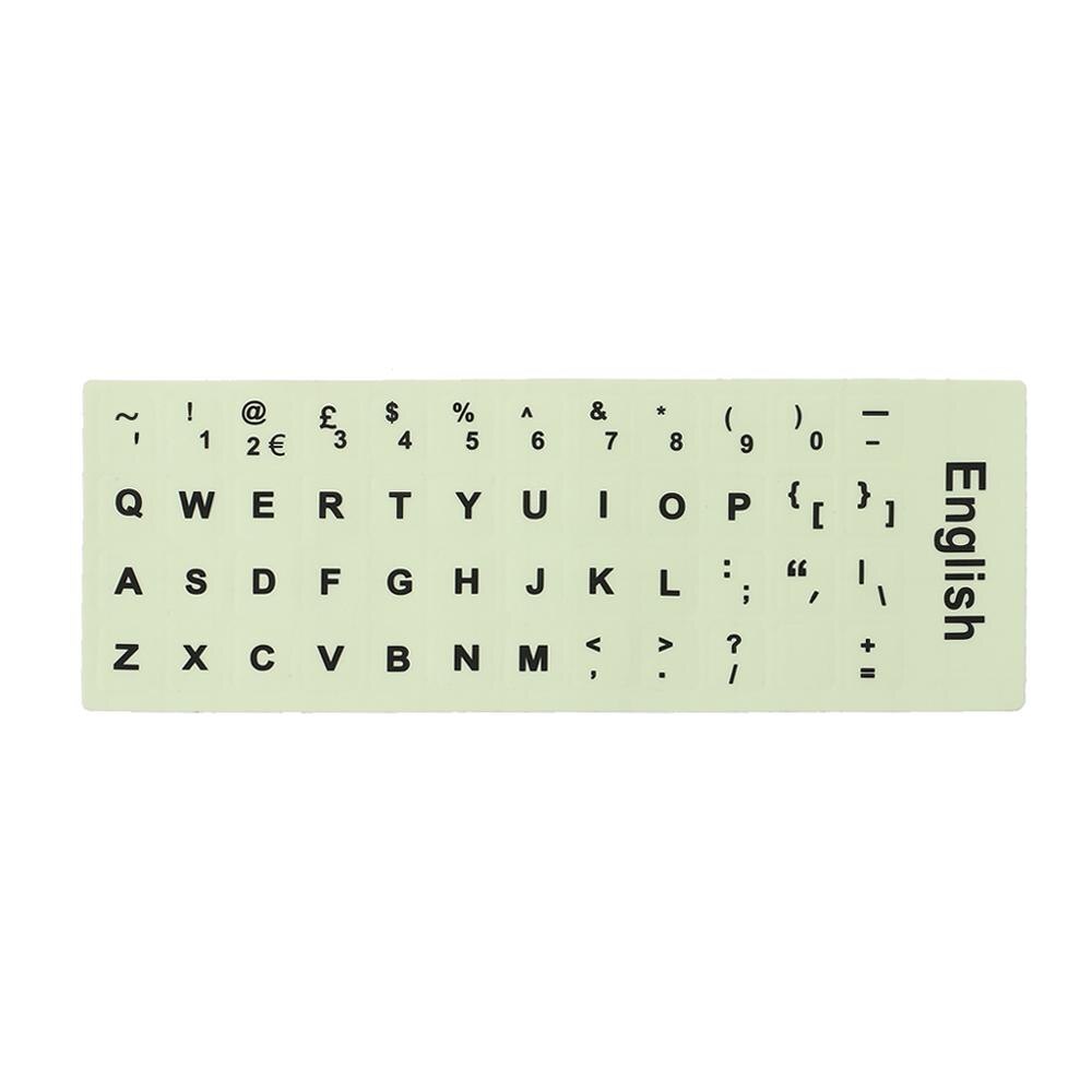 Fluorescent Keyboard Stickers Luminous Waterproof Keyboard Protective Film: 1