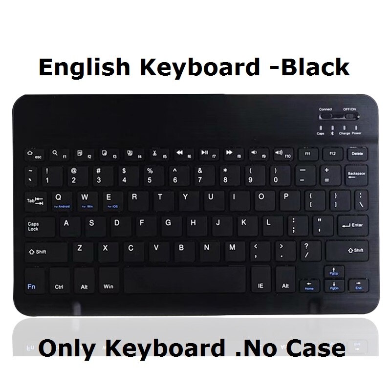 Slim Coque for iPad mini mini 5 Keyboard Case A2133 A2124 Russian Spanish Language Keyboard Cover for iPad mini 5 Case: English Keyboard