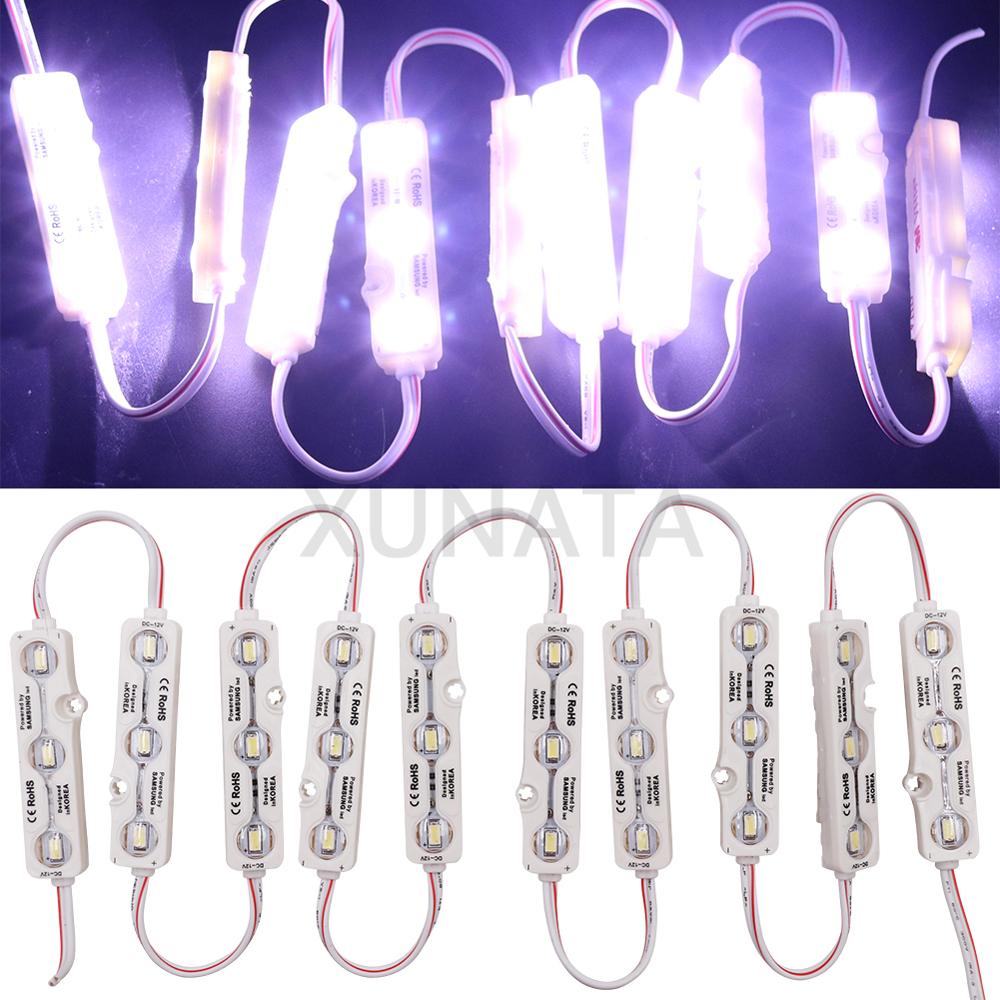 DC12V SMD 5630 Samsung LED Module Lighting IP68 Waterproof 3 LED Back Lights Mirror light Red Blue Green White Led Modules Chip