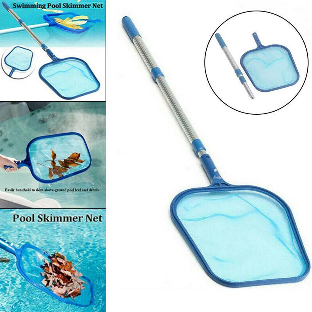 1pcs Swimming Pool Salvage Net Pool Cleaning Net Tool Pole Leaf Fish Garbage Aluminium Mesh Grade Pond Telescopic Fine Skim N2M9