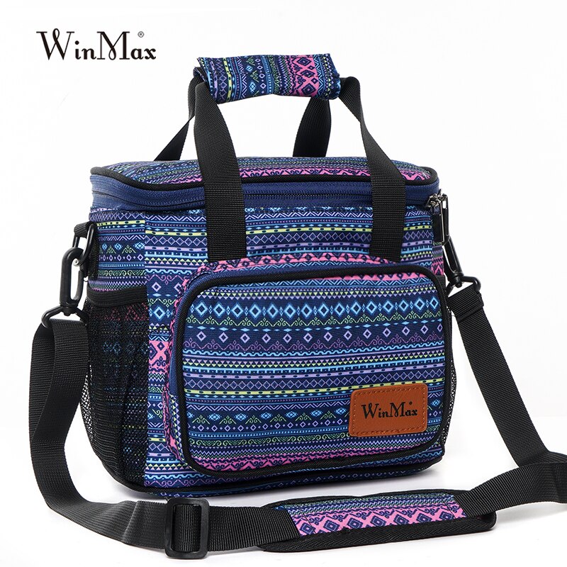 Winmax Isolierte Mittagessen Tasche Große Kapazität Mehrweg Mittagessen Kasten Tasche Arbeit Schule Tragbare Kühltasche mit Abnehmbaren Schulter Gurt