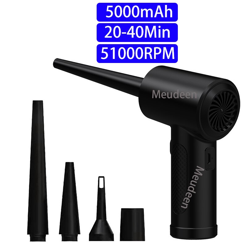 Wireless Air Blower Computer Cleaner Dust,Replaces Compressed Air Can Electric Air Blowing Gun for PC Laptop Keyboard Cleaning: 5000mAh