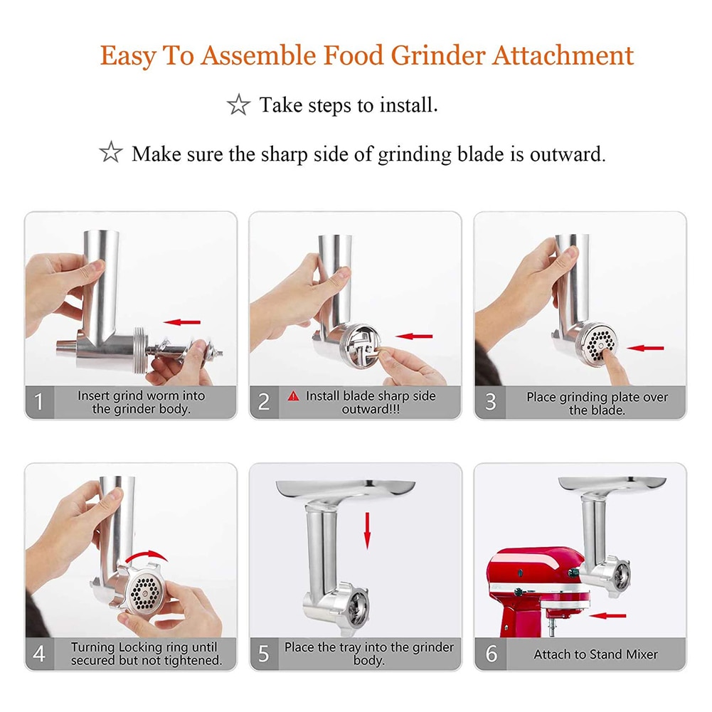 Meat Grinder Attachement Meat Mincer Sausage Stuffer Accessories for KitchenAid Stand Mixers