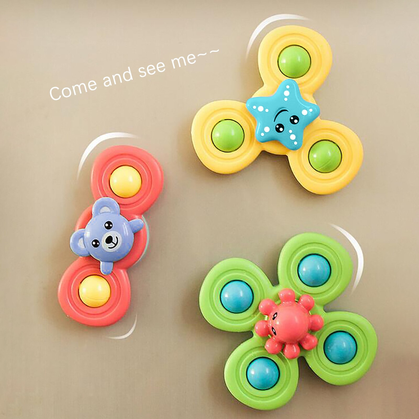 Tol Baby Sucker Top Speelgoed 3Pcs Bad Zwemmen Water Speelgoed Sucker Zuignap Leuk Spel Baby Bijtring windmolen