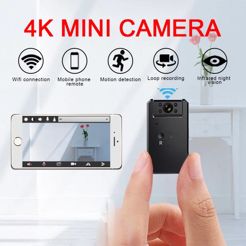 4K Mini Bewakingscamera 'S Met Wifi Draadloze Camcorder Ip Hd Nachtzicht Video Micro Kleine Cam Bewegingsdetectie Vlog espia
