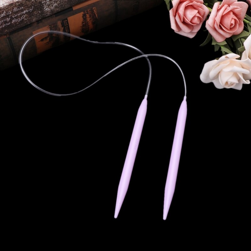 12x Plastic Circular Knitting Needle Crochet Set Craft Multicolor Tube 40cm 80cm Crafts Sewing Tools Accessory