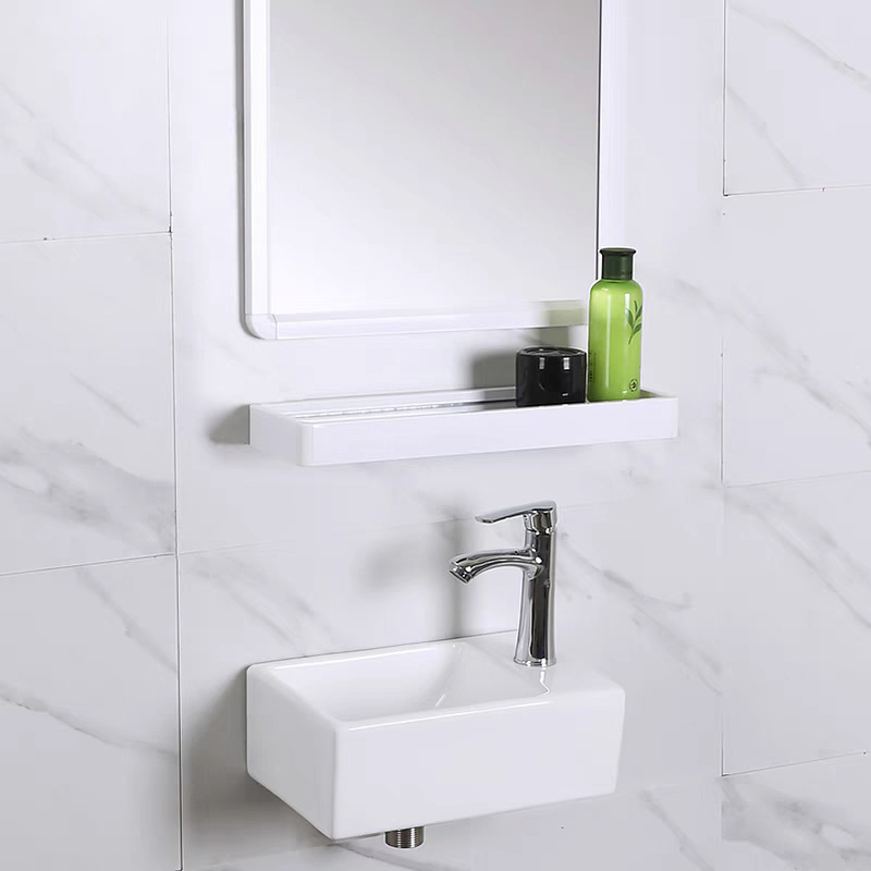 Small Size Mini Tabletop Basin Washbasin Wall Mounted Washbasin Small Wall Mounted Basin Extremely Narrow and Slender