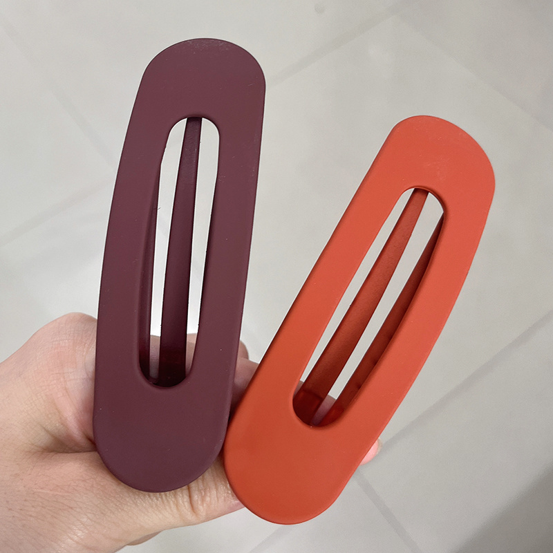 2 pçs coreano fosco para mulheres grandes grampos de cabelo fosco grande clipe franja presilhas meninas acessórios para o cabelo: Dourado