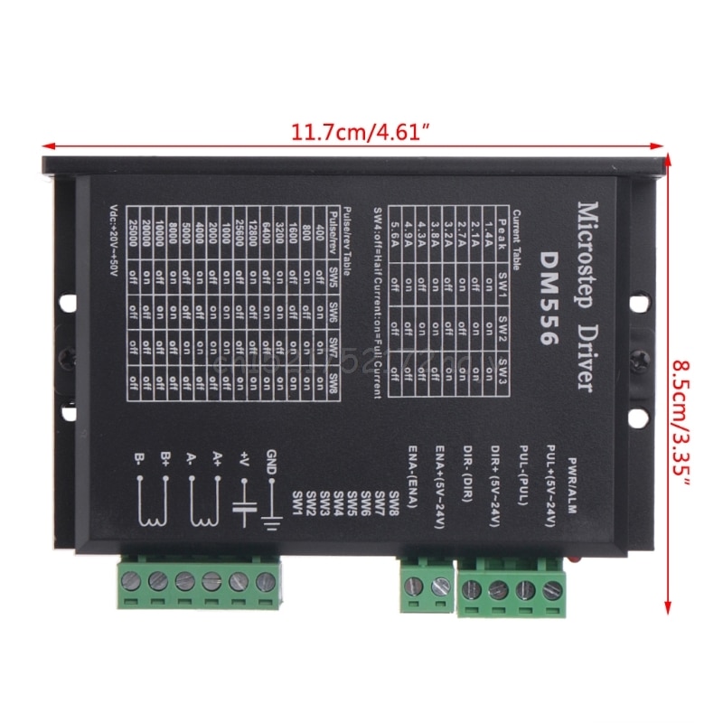 DM556 2-Fase Digitale Stappenmotor Driver 42/57/86 Stappenmotor Driver Voor Cnc O18