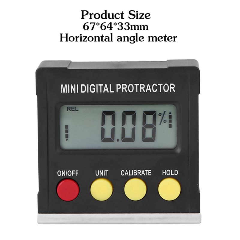 Bside 360 Graden Mini Digitale Gradenboog Inclinometer Elektronische Niveau Doos Magnetische Base Meetinstrumenten