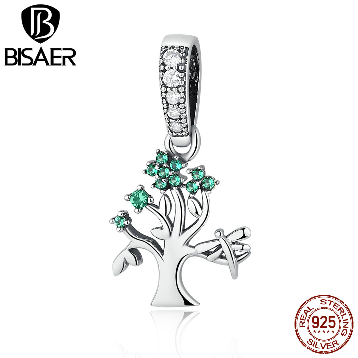 Echtes 925 Sterling Silber Familie Für Immer Baum des Lebens Silber Baumeln Anhänger Charme passen Original Pfanne Charme Armbinde Schmuck