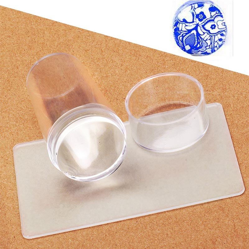 Buitee Clear Jelly Silicone Nail Stamper With Scrapet Nail Art Stamping Tool Set For DIY Nail Stamping Manicure Nail Decoration: Set 6