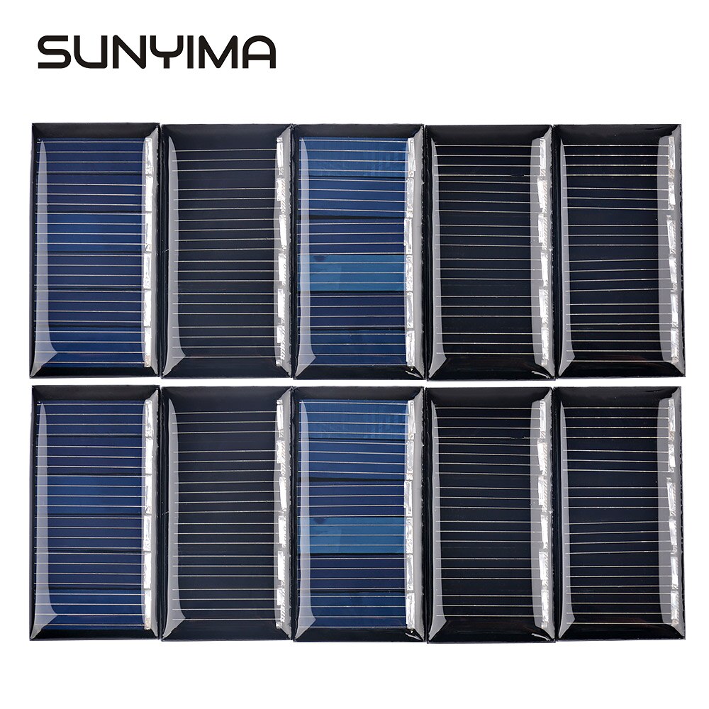 Sunyima 10 st solpaneler polykristallina epoxi solceller 3v 30ma sunpower 40 x 20mm diy solar batteriladdare