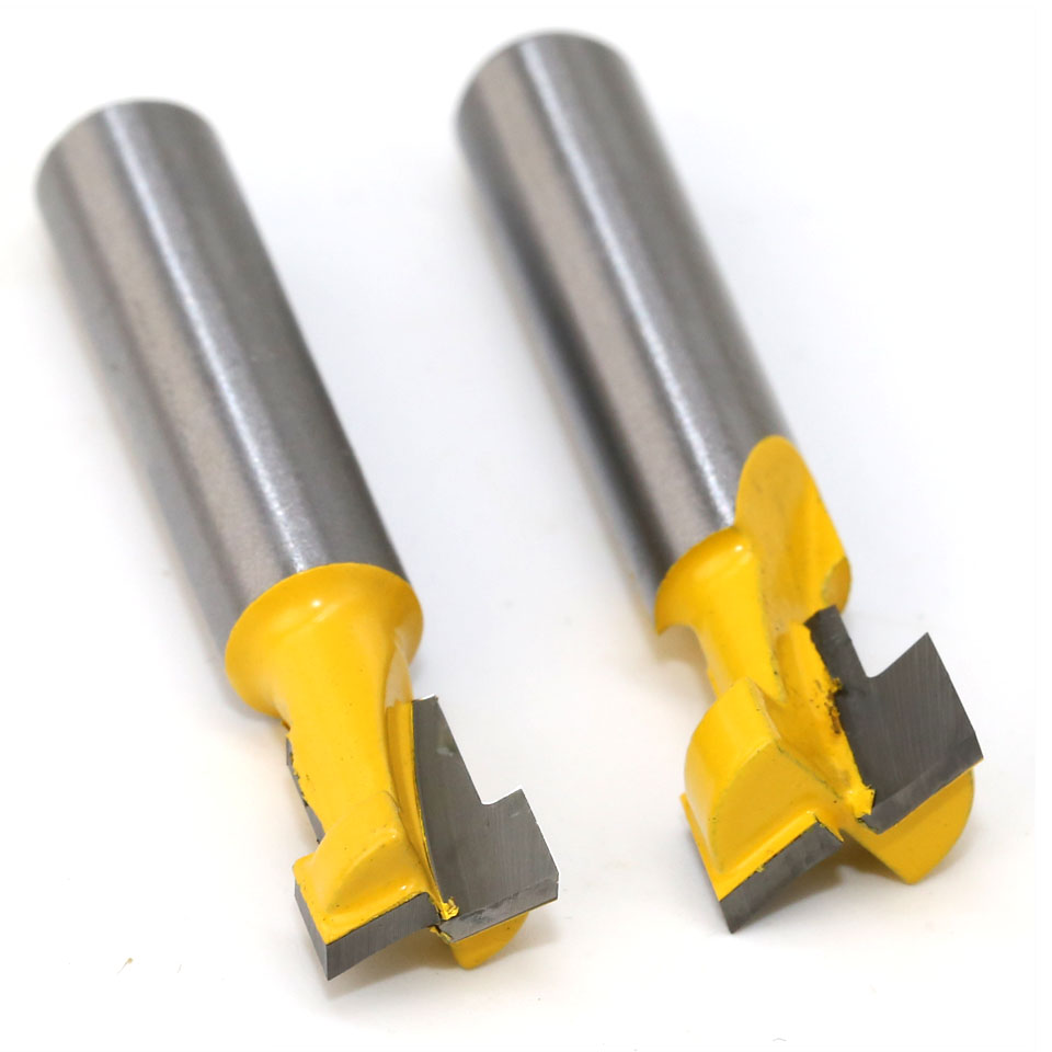 1pc 8mm skaft t-spor slotting & t-slot nøglehulsfræser træfræser stål stålhåndtag 3/8 '' & 1/2 '' længdefræser til træ