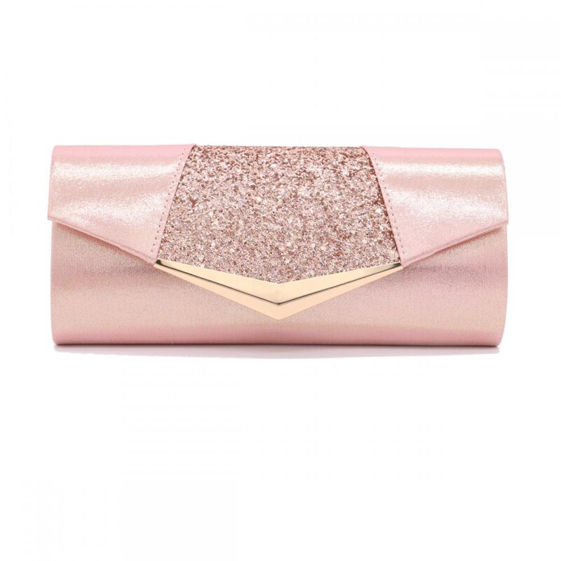 2019 di modo Sacchetti di Frizione Per Le Donne Del Partito di Cerimonia Nuziale Da Sera di Cristallo Paillettes Pochette Borsa Femminile Rosa Argento Portafogli Delle Donne del Sacchetto di borse: Colore rosa