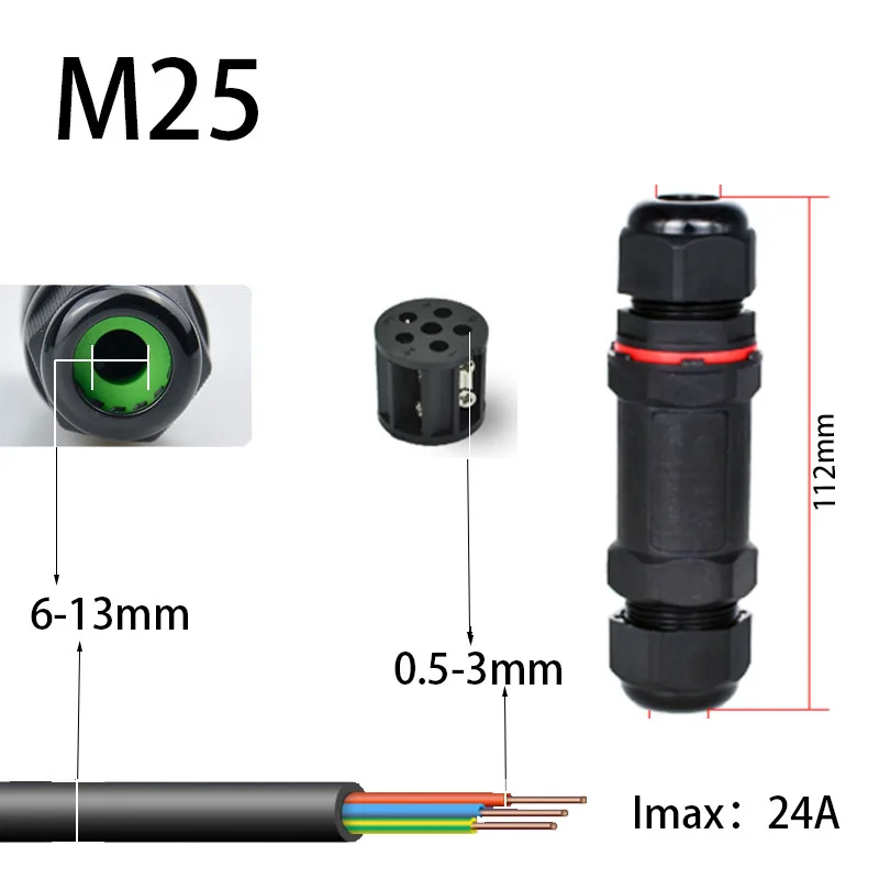 Elektrische Wasserdicht Terminal Kabel Stecker IP68 Drei-Weg Elektrische 2/3/4Stift Draht Ich bin Freien Unterwasser Schraube Hause verbesserung: L / Braun & Weiß
