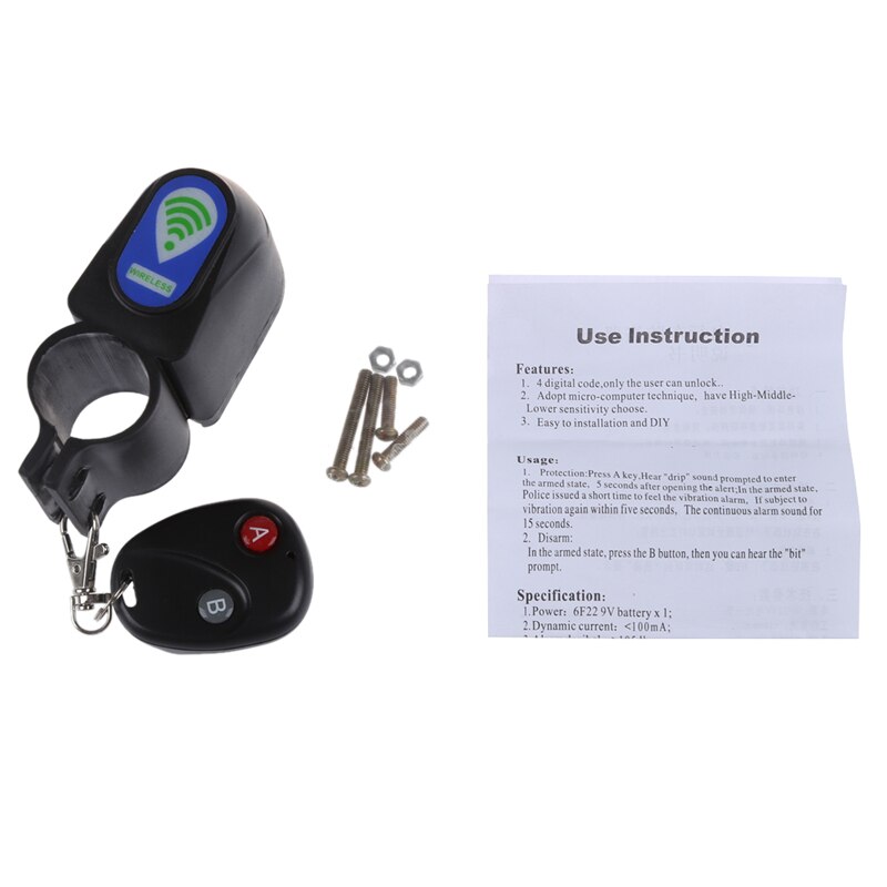 EJ.life alarme antivol de vélo Alarme de vélo sans fil Vibration Motion