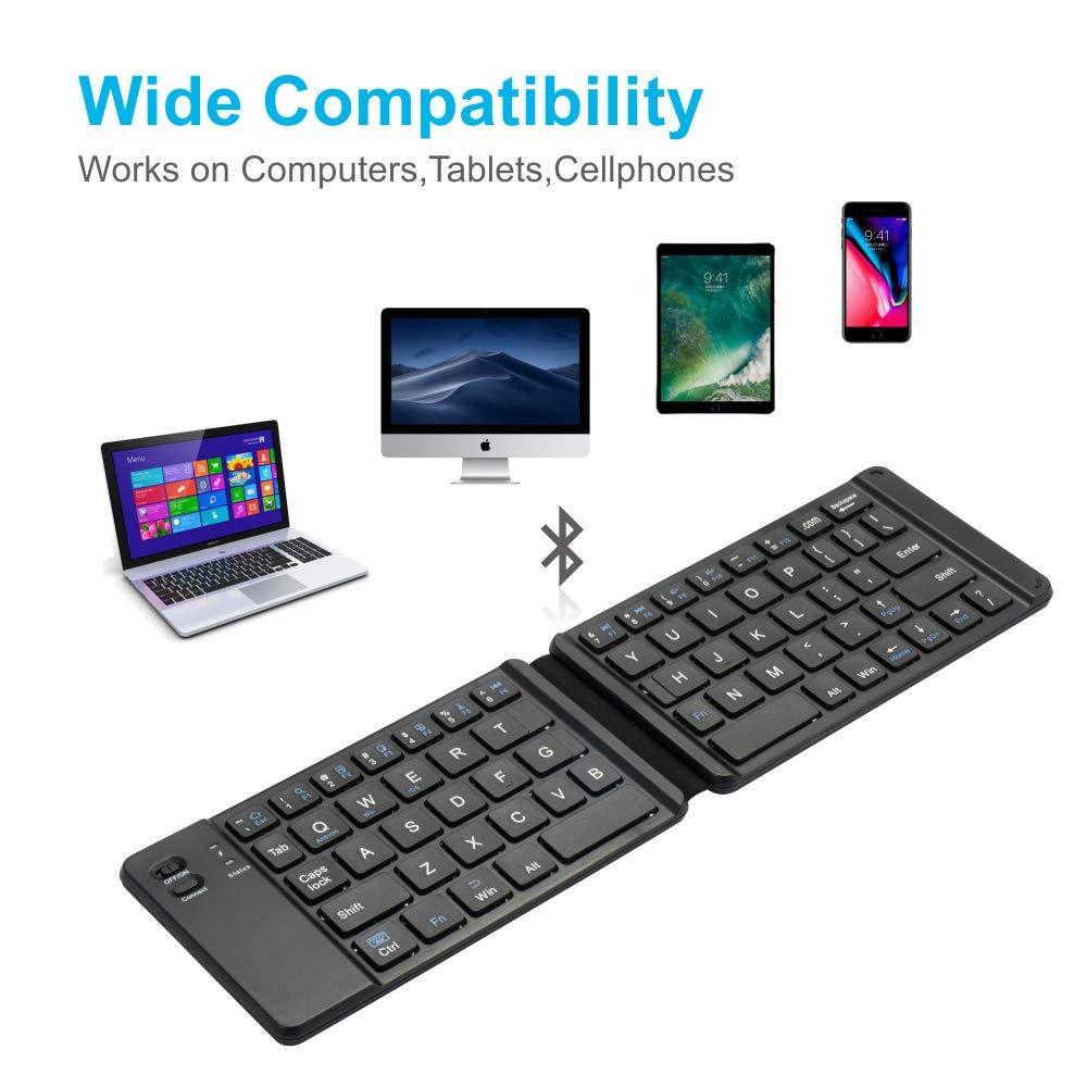 Clavier pliable sans fil Bluetooth, Ultra-fin, Portable, pour Android, IOS, système Windows, tablette, téléphone, ordinateur Portable