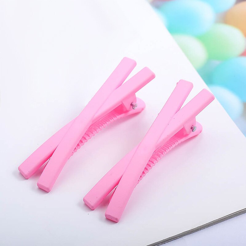 Épingles à cheveux de Style coréen, pinces à cheveux Macaron croisées, couleur bonbon, mates, frange mignonne, accessoires de coiffure,: 4