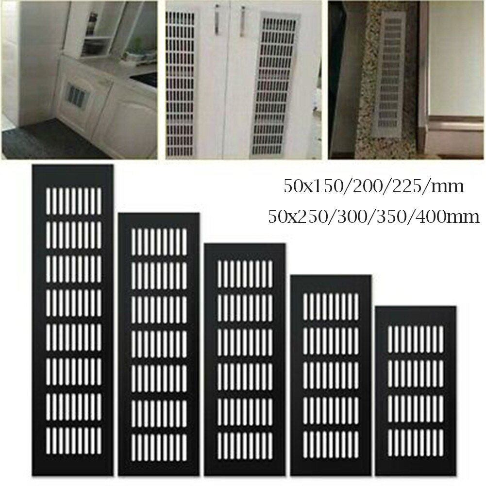 50mm Aluminium Rectangular Cabinet Wardrobe Air Vent Grille Ventilation-Cover Plate Ventilation Grille Vents Perforated Sheet